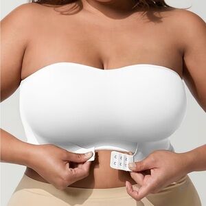 TAN Front Clasp Invisible Strapless Bra
